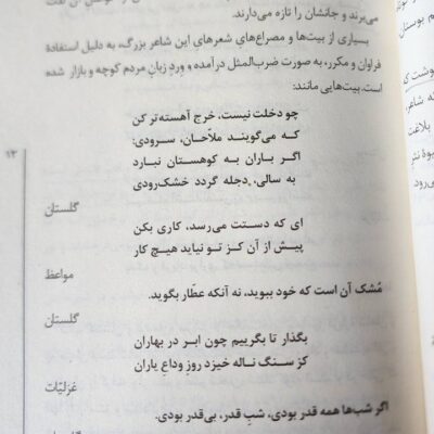 کتاب گلستان بوستان و غزلیات خواندنی سعدی نشر پیدایش